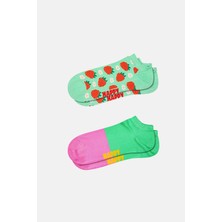 Happy Socks - Çok Renkli Çilek Desenli 2\\\'li Çorap Seti