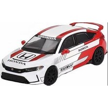 Mını Gt Mini Gt 721 Honda Civic Type R #2 2023 Pace Car White Model Araba
