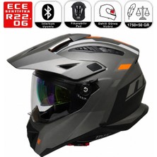 MTS FR805 Natura Cross Motosiklet Kaskı Güneş Vizörlü Enduro Full Face Kask