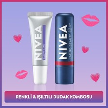 Nivea SPF30 Kırmızı Renkli Dudak Bakım Kremi ve Nemlendirici Dudak Parlatıcısı, Işıltılı Dudak Kombosu