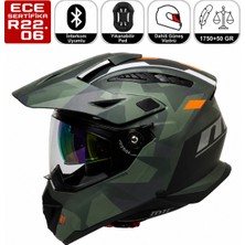 MTS FR805 Solda Cross Motosiklet Kaskı Güneş Vizörlü Enduro Full Face Kask