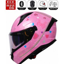 MTS M910 Kadın Stora Motosiklet Kaskı Güneş Vizörlü Full Face Kask