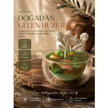 Çift Cidarlı Cam Bardak Mum – Okyanus Esintisi Kokulu Soya & Jel Mum 250 ml (11 x 11 Cm)