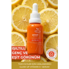 Goaje Skincare Glow Up Vitamin C+ Serum, Tüm Ciltler için Canlandırıcı %10 C Vitaminli, 30 ml