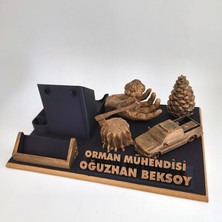 Hediyemix Kişiye Özel Orman Mühendisi Masaüstü İsimlik Kartvizitlik - Mühendise Özel Hediye