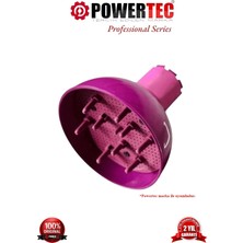 Powertec Renkli Difüzör Başlık Fön Uyumlu 14 cm Geniş Hacim ile Hızlı Kurutma İmkanı