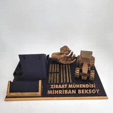 Hediyemix Kişiye Özel Ziraat Mühendisi Masaüstü İsimlik Kartvizitlik - Mühendise Özel Hediye