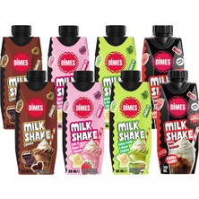 Dimes Milk Shake 310 ml 8 Li Karma Set - Çikolata - Antep Fıstığı - Kola - Çilek