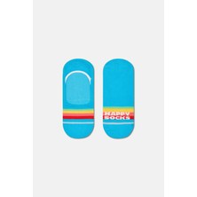 Happy Socks - Mavi Gökkuşağı Desenli Babet Çorap