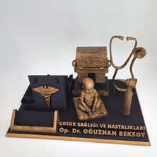 Hediyemix Kişiye Özel Çocuk Doktoru Masaüstü İsimlik Kartvizitlik - Doktora Özel Hediye