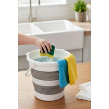 Ahir Ticaret Katlanır Ev Banyo Yıkanma-Temizlik Gereçleri Kovası