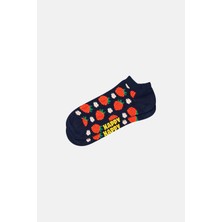 Happy Socks - Lacivert Çilek Desenli Çorap