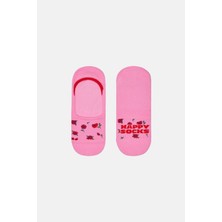 Happy Socks - Pembe Gül Desenli Babet Çorap