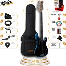 Midex MBG-420BLS Profesyonel Precision Bass Kasa Jj Bas Gitar Seti Sunburs