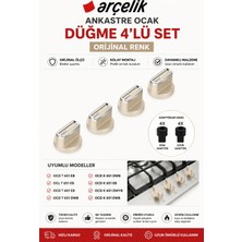 Öz Beyaz Eşya Arçelik Ocd K 651 Dwyb Ankastre Ocak Düğmesi 4’lü  (Gold Renki)