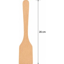 Kea Ahşap 2’li Spatula Seti 26 cm | Doğal Tahta Mutfak Spatulası | Tava Çizmez Ergonomik Karıştırıcı