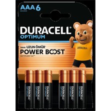 Duracell Optimum Powerboost Aaa Ince Kalem Pil 6'lı 2 Adet