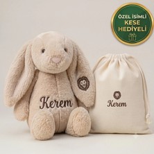Hellobox Kişiye Özel Isimli Peluş Oyuncak Tavşan - Kese Hediyeli - Doğum Günü Hediyesi - Kişiselleştirilebilir Çocuk Bebek Hediyesi - Anneler Günü - Yeni Doğum Hediyesi -