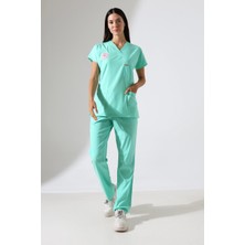 Bilenn Tekstil Bflex Unisex Likralı Yarasa Kol Takım Bermuda Aile Sağlığı Çalışanları
