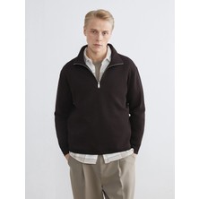 Lc Waikiki Yeni Sezon Fermuarlı Dik Yaka Erkek Kalın Sweatshirt
