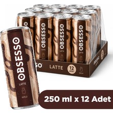Obsesso Latte Soğuk Kahve 250 ml x 12 Adet