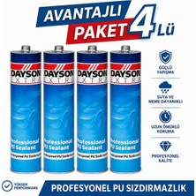 Dayson Extra Beyaz Pu Mastik 280 ml Avantajlı Paket 4'lü – Profesyonel Poliüretan Sızdırmazlık Mastiği