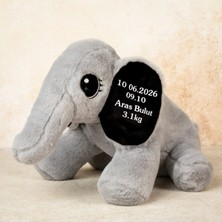 Hellobox Kişiye Özel Isimli Fil Peluş Oyuncak - Bebeğe Anneye Hediye Kişiselleştirilebilir Fil - Uyku Arkadaşı - Tarihli Isimli Doğum Hediyesi - Baby Shower - Doğum Günü - Ilk Yaş Hediyesi