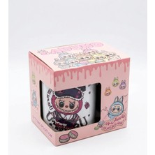 Lento Desing Labubu Kuromi Tasarımlı Beyaz Seramik Kupa Bardak - Sevimli Kawaii Figür Baskılı Hediye Kupa