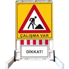 Evelux Katlanır Uyarı Levhalı Bariyer - (Hxw) 150X110 cm