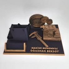 Hediyemix Kişiye Özel Makine Mühendisi Masaüstü İsimlik Kartvizitlik - Mühendise Özel Hediye