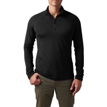 Shimano 5.11 Stratos 1/4 Kısa Fermuar Sweat Sıyah