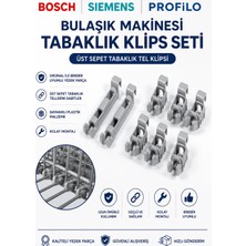 Öz Beyaz Eşya Profilo Uyumlu Bulaşık Makinesi Üst Sepet Tel Klipsi (8'li Set)