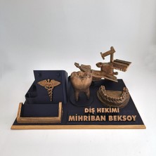Hediyemix Kişiye Özel Diş Hekimi Masaüstü İsimlik Kartvizitlik - Diş Doktoruna Özel Hediye