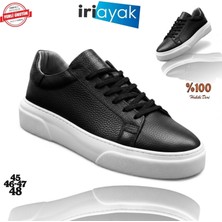 İri Ayak Iriayak Büyük Numara Hakiki Deri 40-48 / Rahat Taban Casual Ayakkabı/ Erkek Sneaker - Günlük Kullanıma Uygun