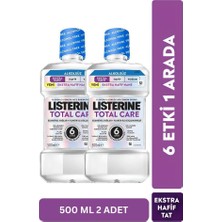 Listerine Total Care Ekstra Hafif Tat Alkolsüz 500 ml 2 Adet