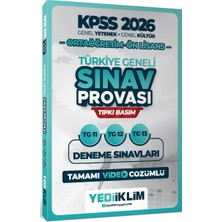 Yediiklim Yayınları Yediiklim 2026 Kpss Ortaöğretim Ön Lisans Gy-Gk Türkiye Geneli Sınav Provası Tıpkı Basım 11-12-13 Deneme Sınavları Tamamı Video Çözümlü