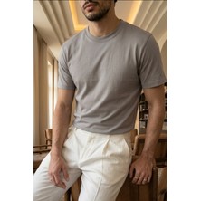 Livio Ferri Erkek Regular Fit Yüksek Kalite %100 Pamuk Basic Tişört 24/1