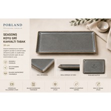 Porland Seasons Koyu Gri Kahvaltı Tabak 35 cm