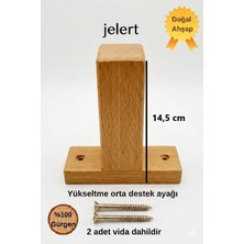 Jelert Masif Gürgen Ahşap 15 cm Naturel-Tekli, Mobilya Yükseltme Ayağı, Robot Süpürge Uyumlu, 1. Sınıf Gürgen Ağacı, Kanepe Berjer Koltuk Tv Ünitesi Yükseltici Ayak