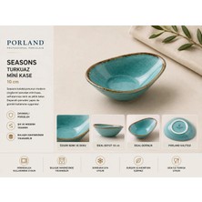 Porland Seasons Turkuaz Mini Kase 10 cm Porselen Servis Kasesi