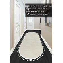 Valery Home Vl Oval Comfort Ponpon Saçaklı Peluş Yolluk Ekru