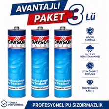 Dayson Extra Professional Pu Sızdırmazlık Mastiği Siyah 280 ml Avantajlı Paket 3'lü