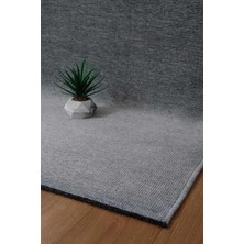 Valery Home Premium Kalite Kaymaz Tabanlı Vera Doğal Yıkanabilir Kilim Oturma Odası Balkon Bahçe Mutfak Gri