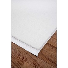 Valery Home Vl Comfort Düz Saçaklı Peluş Düz Yolluk Ekru