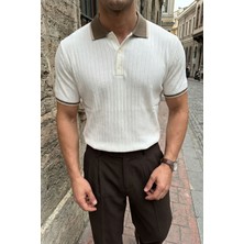 Livio Ferri Mirny Erkek Ince Fitilli Triko Polo Tişört