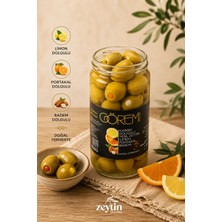 Görem Zeytin Karışık Dolgulu Yeşil Zeytin | Limon-Portakal-Badem| 300 gr.