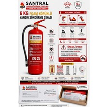 Santral Yangın 6kg Foam Köpüklü+Hediyeli Set( Ruhsat Alımına Uygun Fatura)
