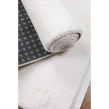 Valery Home Vl Comfort Düz Saçaklı Peluş Halı Ekru