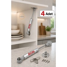 Nublado 4 Adet Dolap Kapak Amortisörü 80N Gri 20 cm Gazlı Pistonlu Kalkar Kapak Destek Mekanizması Montaj Aparatları ve 16 Vida Dahil Mutfak Banyo Dolabı Gardırop ve Mobilya Kapakları Için