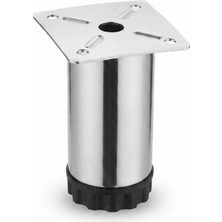 Zirve Mobilya Ayağı Metal 10 cm Alttan Ayarlı 42 mm Krom Ayak